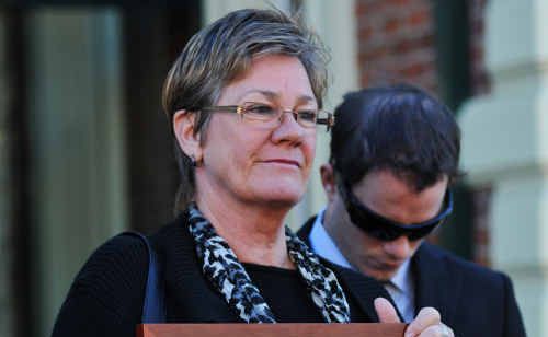 JUSTICE: Simon Dingle's mother Lavinia pictured outside the Supreme Court in Launceston last year. JUSTICE: Simon Dingle's mother Lavinia pictured outside the Supreme Court in Launceston last year.